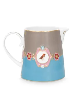 Milchkännchen|Pip Studio Love Birds Kanne Gross Blau/Khaki