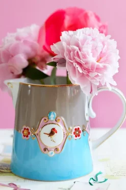 Milchkännchen|Pip Studio Love Birds Kanne Klein Blau/Khaki Mehrfarbig