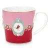 Kaffeetassen|Pip Studio Love Birds Tasse Gross Rot/Rosa