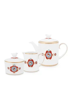 Porzellan Sets|Pip Studio Love Birds Tee Set/3 Weis