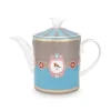 Teekannen|Pip Studio Love Birds Teekanne Medium Blau/Khaki Mehrfarbig