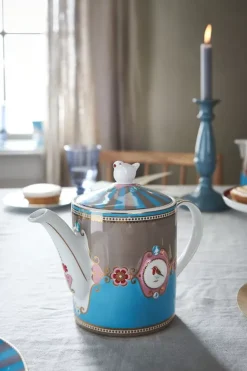 Teekannen|Pip Studio Love Birds Teekanne Medium Blau/Khaki Mehrfarbig