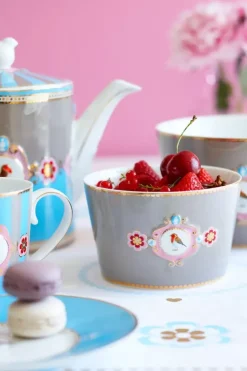 Teekannen|Pip Studio Love Birds Teekanne Medium Blau/Khaki Mehrfarbig