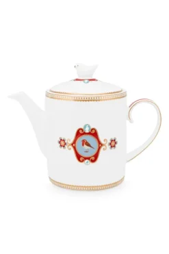Teekannen|Pip Studio Love Birds Teekanne Medium Weis