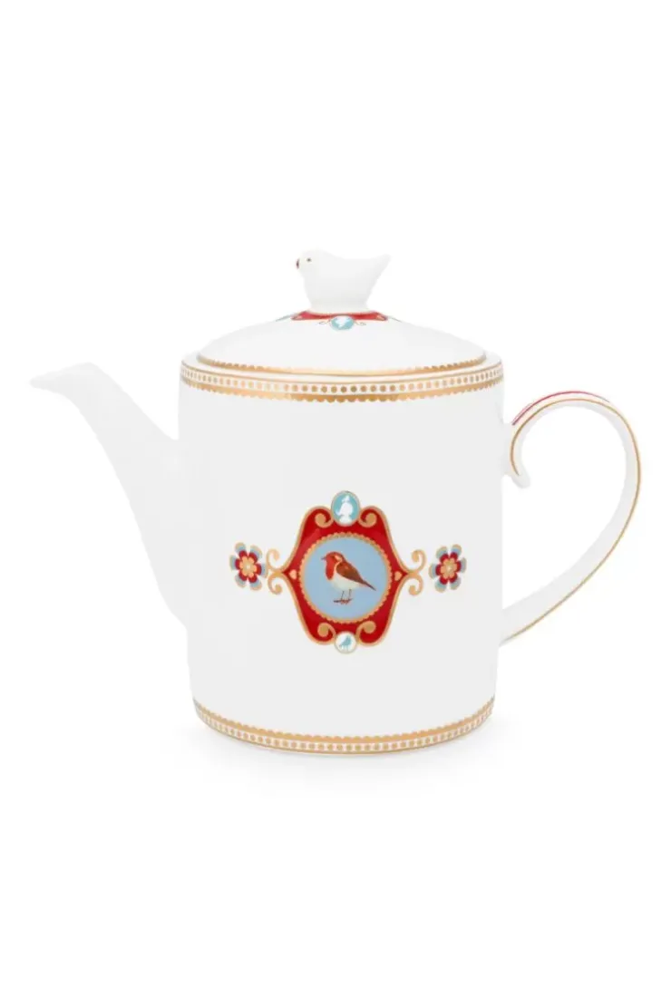 Teekannen|Pip Studio Love Birds Teekanne Medium Weis