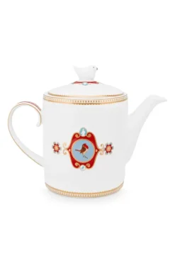 Teekannen|Pip Studio Love Birds Teekanne Medium Weis