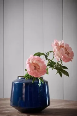 Grose Vasen|Pip Studio Metal Vase 22 Cm Blau