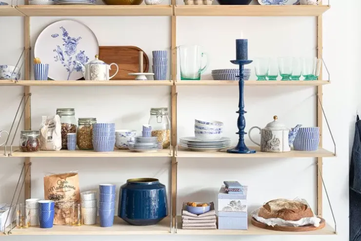 Grose Vasen|Pip Studio Metal Vase 22 Cm Blau