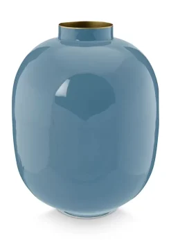 Grose Vasen|Pip Studio Metall Vase 32 Cm Blau