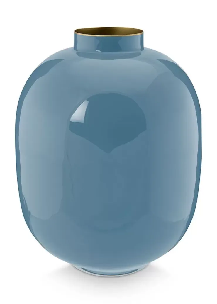 Grose Vasen|Pip Studio Metall Vase 32 Cm Blau
