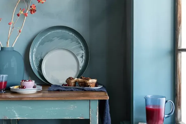 Grose Vasen|Pip Studio Metall Vase 32 Cm Blau