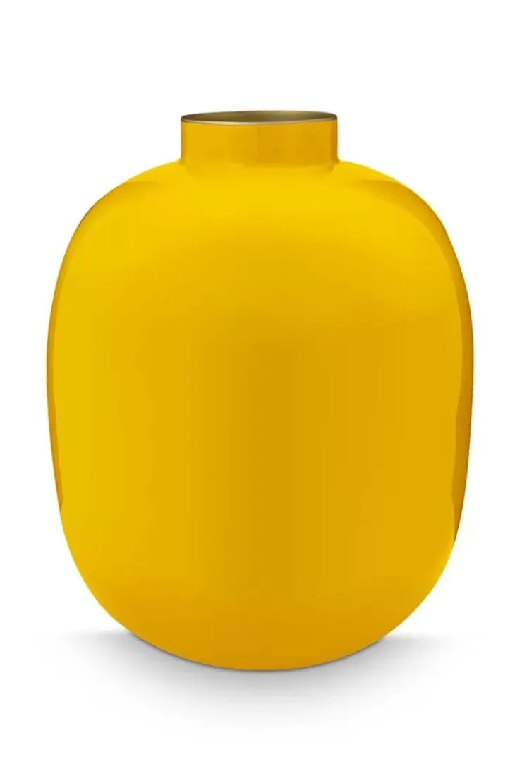 Grose Vasen|Pip Studio Metall Vase 32Cm Gelb