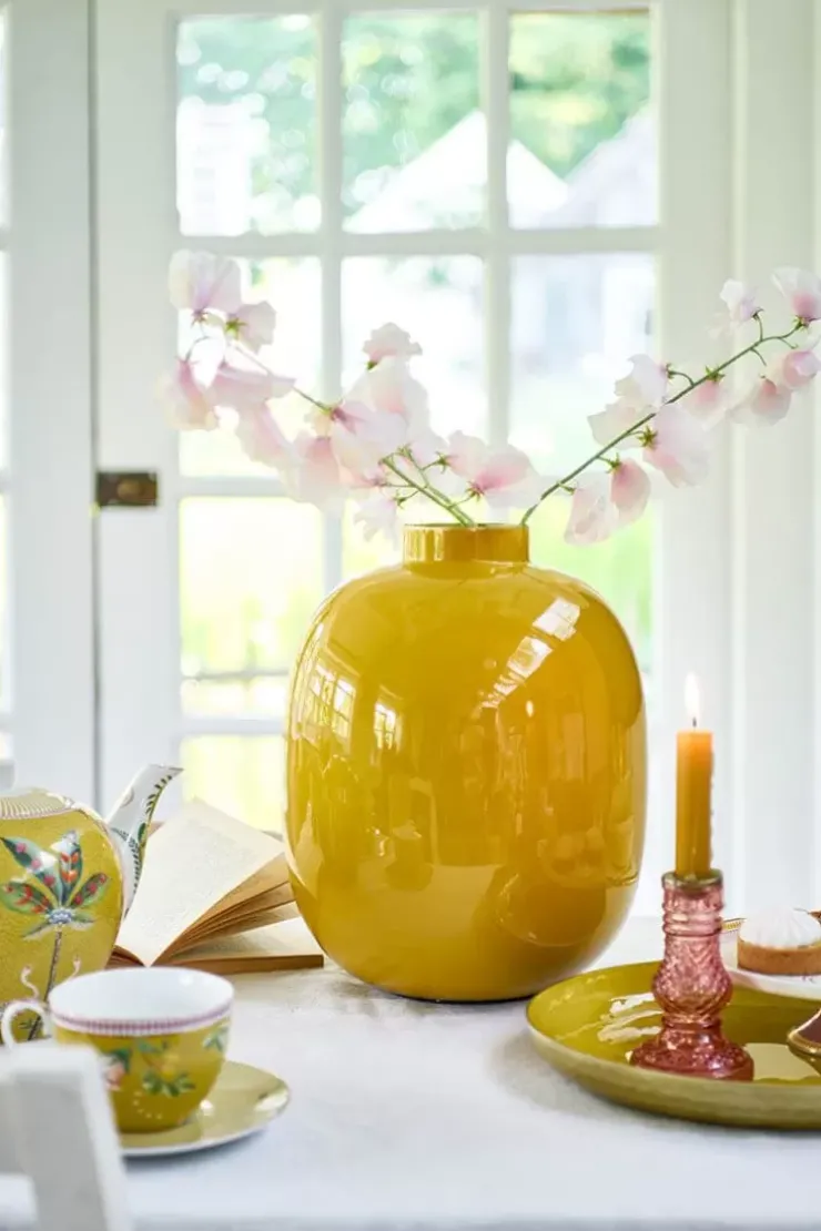 Grose Vasen|Pip Studio Metall Vase 32Cm Gelb