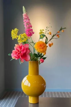 Grose Vasen|Pip Studio Metall Vase 40Cm Gelb