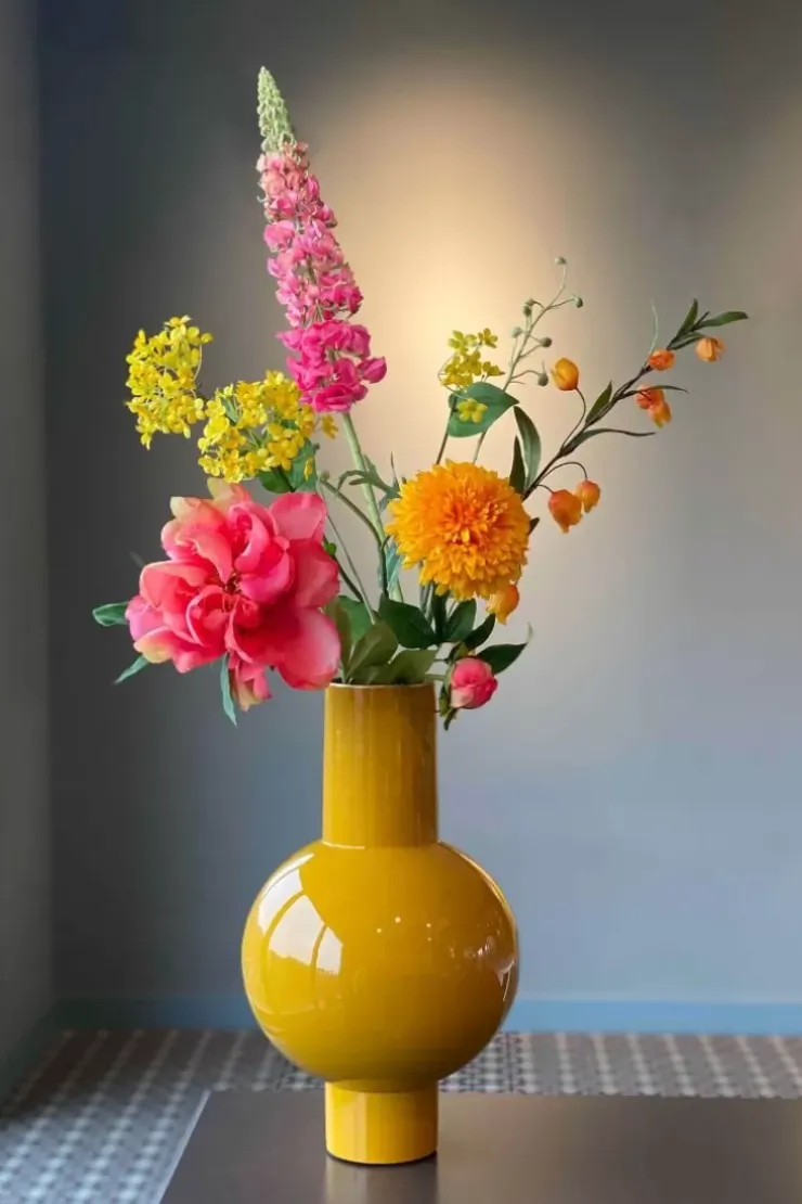 Grose Vasen|Pip Studio Metall Vase 40Cm Gelb