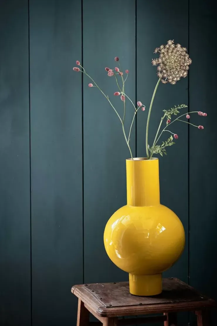 Grose Vasen|Pip Studio Metall Vase 40Cm Gelb