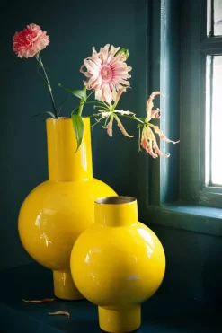Grose Vasen|Pip Studio Metall Vase 40Cm Gelb