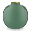 Grose Vasen|Pip Studio Metall Vase Dunkel 23 Cm Grun