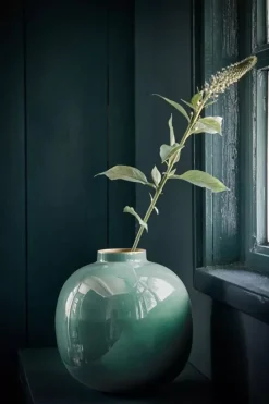 Grose Vasen|Pip Studio Metall Vase Dunkel 23 Cm Grun