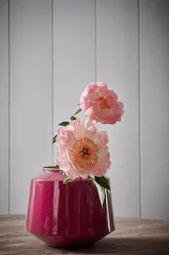 Grose Vasen|Pip Studio Metall Vase Dunkel 22 Cm Rosa