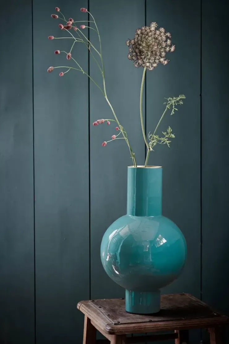 Grose Vasen|Pip Studio Metall Vase Dunkel 40 Cm Grun