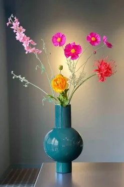 Grose Vasen|Pip Studio Metall Vase Dunkel 40 Cm Grun