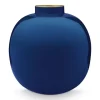 Grose Vasen|Pip Studio Metall Vase Dunkel 23 Cm Blau