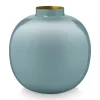 Grose Vasen|Pip Studio Metall Vase Hell 23 Cm Blau