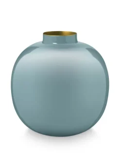 Grose Vasen|Pip Studio Metall Vase Hell 23 Cm Blau