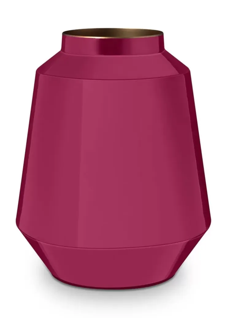 Grose Vasen|Pip Studio Metall Vase Rosa 29 Cm