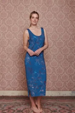 Nachthemden|Pip Studio Nachthemd Armellos Isola Blau