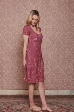 Nachthemden|Pip Studio Nachthemd Kurze Armeln Isola Rosa