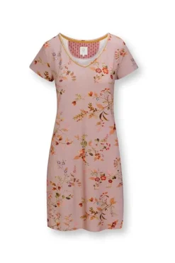 Nachthemden|Pip Studio Nachthemd Kurze Armeln Kawai Flower Hell Rosa