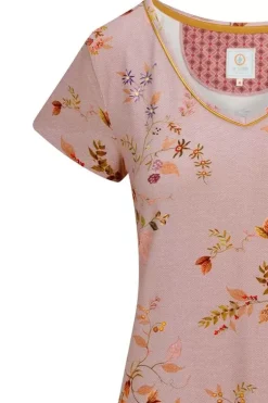 Nachthemden|Pip Studio Nachthemd Kurze Armeln Kawai Flower Hell Rosa