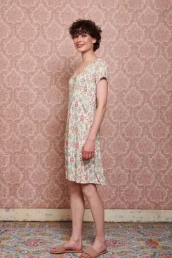 Nachthemden|Pip Studio Nachthemd Kurze Armeln Primavera Weis