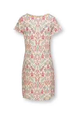 Nachthemden|Pip Studio Nachthemd Kurze Armeln Primavera Weis