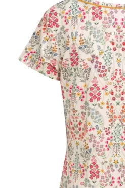 Nachthemden|Pip Studio Nachthemd Kurze Armeln Primavera Weis
