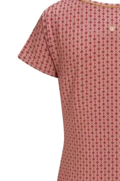 Nachthemden|Pip Studio Nachthemd Kurze Armeln Tegola Rosa