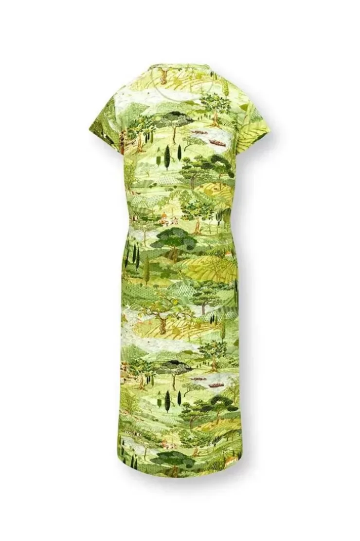 Nachthemden|Pip Studio Nachthemd Kurze Armeln Toscana Grun