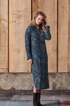 Nachthemden|Pip Studio Nachthemd Lange Armel Kyoto Festival Dunkel Blau