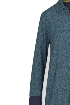 Nachthemden|Pip Studio Nachthemd Lange Armel Leafy Dots Blau