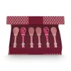 Porzellan Sets|Pip Studio Oriental Flower Festival Set/6 Teeloffel Dunkel Rosa
