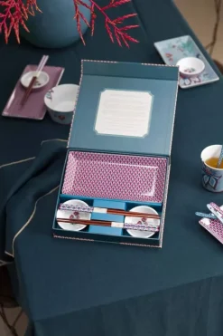 Porzellan Sets|Pip Studio Oriental Flower Festival Set/6 Sushi Blau