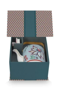 Porzellan Sets|Pip Studio Oriental Flower Festival Teekanne Medium Blau