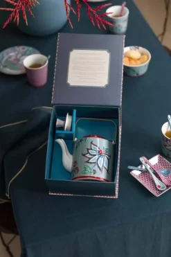 Porzellan Sets|Pip Studio Oriental Flower Festival Teekanne Medium Blau