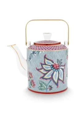 Porzellan Sets|Pip Studio Oriental Flower Festival Teekanne Medium Blau