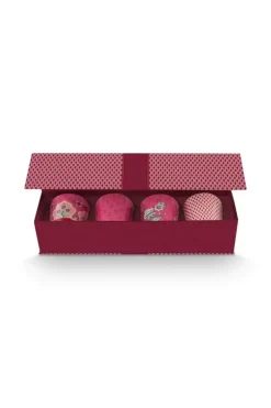 Porzellan Sets|Pip Studio Oriental Flower Festival Set/4 Tassen Dunkel Rosa