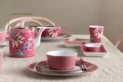 Porzellan Sets|Pip Studio Oriental Flower Festival Set/4 Tassen Dunkel Rosa