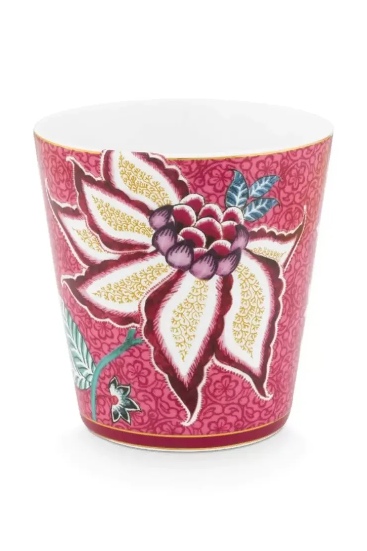 Porzellan Sets|Pip Studio Oriental Flower Festival Set/4 Tassen Dunkel Rosa