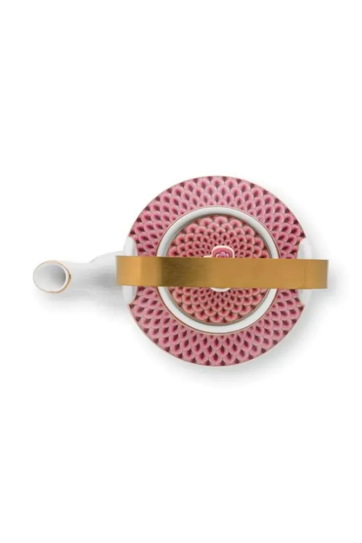 Porzellan Sets|Pip Studio Oriental Flower Festival Teekanne Dunkel Medium Rosa